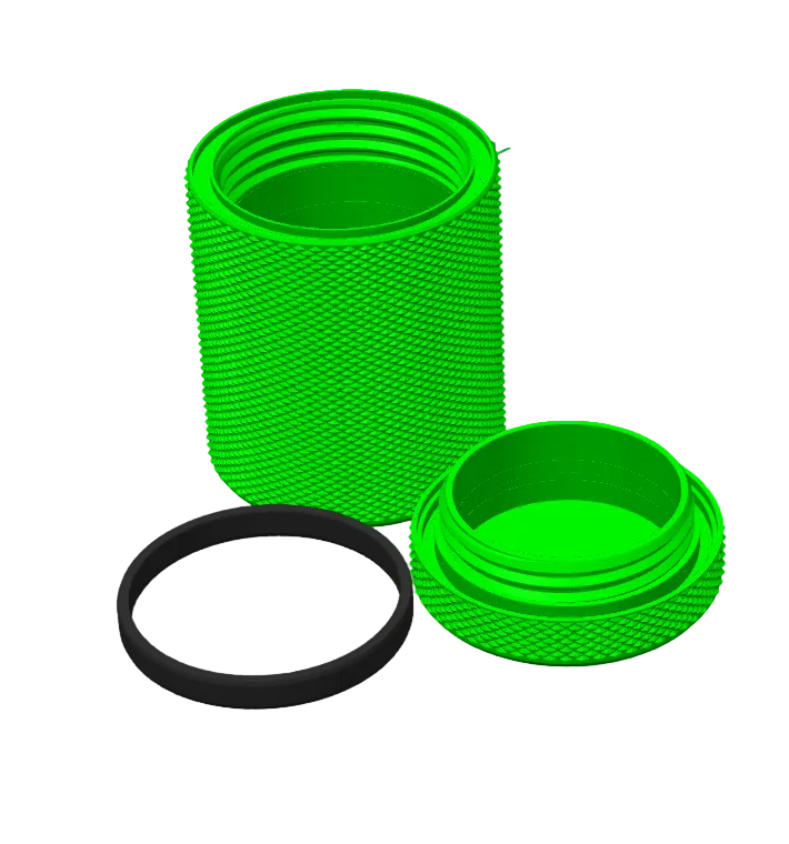 Rugged Stash Tube L – 350 ml, wasser‑ & luftdicht Grün