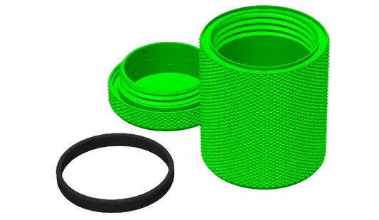 Rugged Stash Tube S – 100 ml, wasser‑ & luftdicht Grün