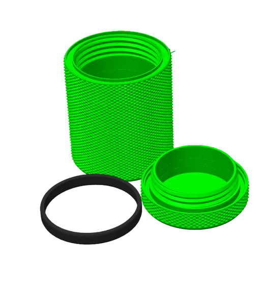 Rugged Stash Tube L – 350 ml, wasser‑ & luftdicht Grün