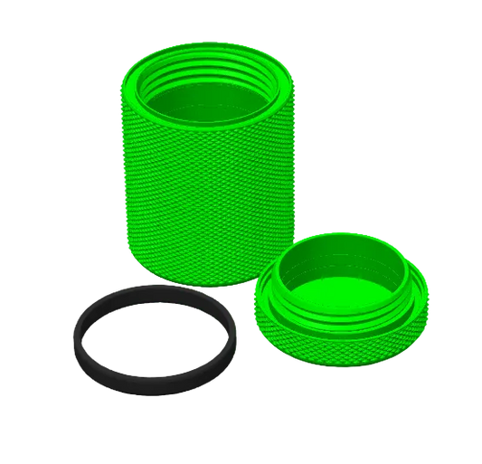 Rugged Stash Tube M – 200 ml, wasser‑ & luftdicht Grün