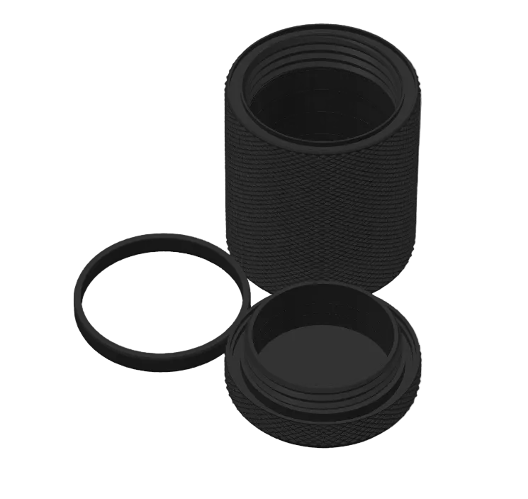 Rugged Stash Tube L – 350 ml Outdoor‑Container, wasser‑ & luftdicht Schwarz