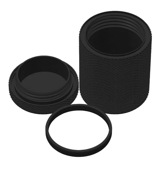 Rugged Stash Tube M – 200 ml Gear‑Container, wasser‑ & luftdicht Schwarz