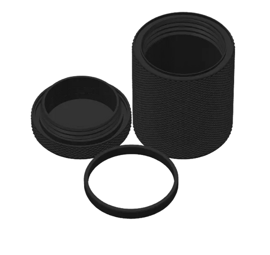 Rugged Stash Tube S – 100 ml, wasser‑ & luftdicht Schwarz